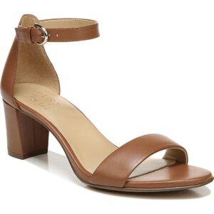 Naturalizer Vera Ankle Strap Dress Sandals - English Tea Leather