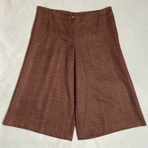 New Tempo Paris Plaid Culottes Pants Size 14 in Brown, Women's