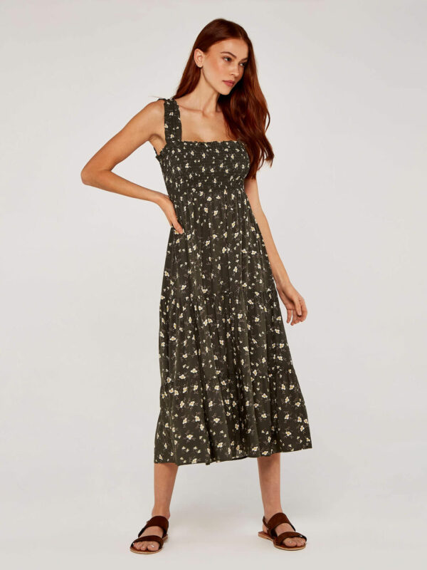 Orchid Smock Midi Dress