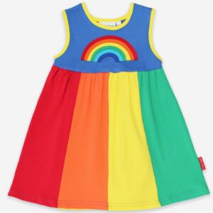 Organic Multi Stripe Pinafore Dress - 6-12m / 80cm