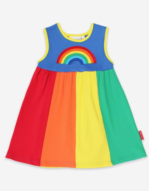 Organic Multi Stripe Pinafore Dress - 6-12m / 80cm