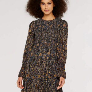 Ornate Paisley Smock Dress