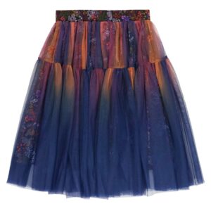 Paade Mode Floral jersey and tulle skirt