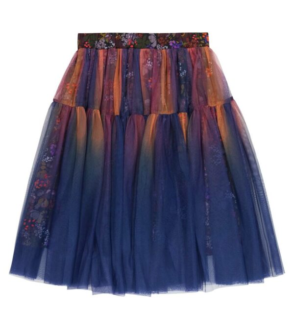 Paade Mode Floral jersey and tulle skirt