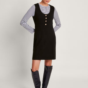 Phene Pinafore Dress Black