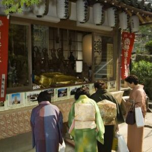 Photographic Print: Women Dressed in Kimono for Tea Ceremony at Temple, Miyajima Island, Hiroshima Prefecture, Japan by Christian Kober: 24x18in