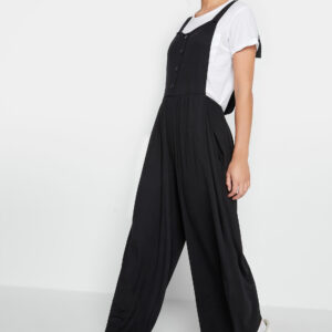 Pixiegirl Black Tie Strap Culottes Style Wide Leg Jumpsuit 16 Pixiegirl | Petite Women's Jumpsuits