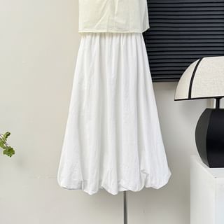 Plain A-Line Bubble Skirt in 7 Colors