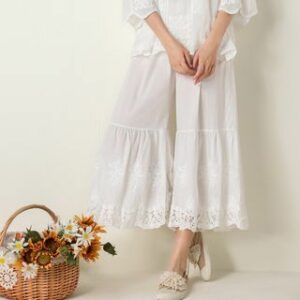 Plain Lace Trim Culottes