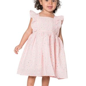 Popatu Kids' Daisy Pinafore Dress in Pink at Nordstrom, Size 6