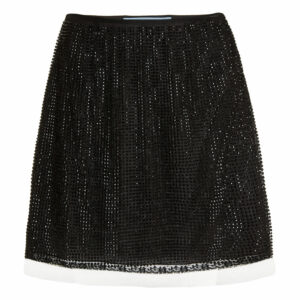 Prada - Crystal-Embellished Tulle Mini Skirt - Black - IT 36 - Moda Operandi