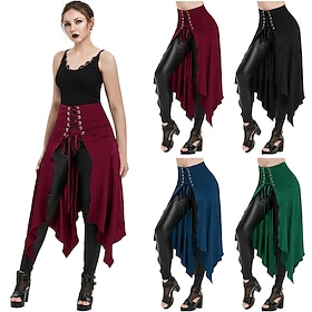 Punk Gothic Steampunk Skirt Asymmetrical Women's Carnival Party Casual Daily Club Skirt