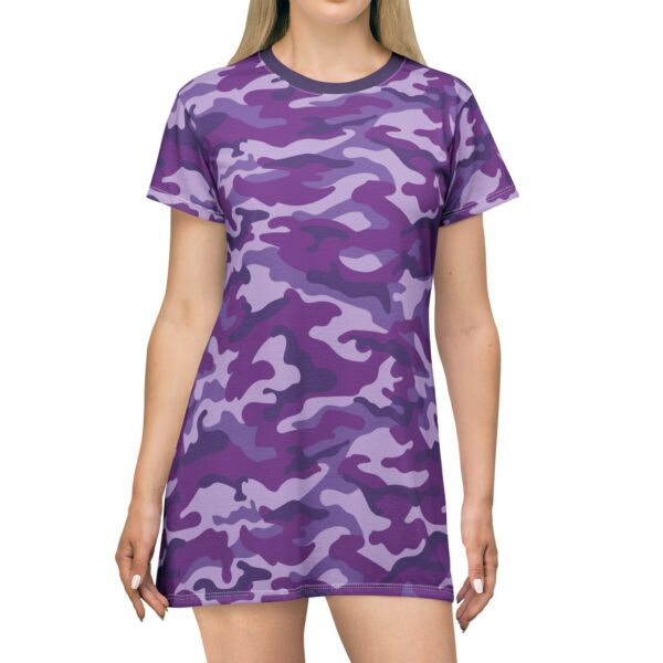 Purple Camo Dress Camouflage Women's Short Sleeve T-Shirt Nightgown Loungewear Pj's