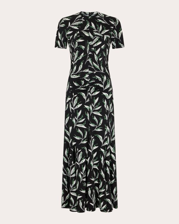 Rabanne Women's Ruched T-Shirt Maxi Dress in Black Lily Viscose/Elastane