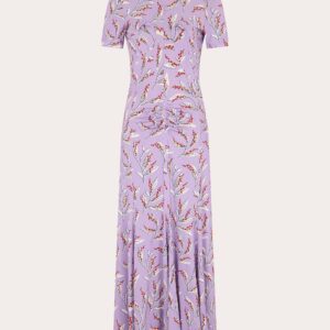 Rabanne Women's Ruched T-Shirt Maxi Dress in Lavender Lily Viscose/Elastane