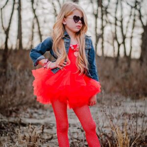 Red Racerback Leotard Tutu - Birthday Dance Ballet Photoshoot Toddler Party Princess Tulle Skirt Halloween