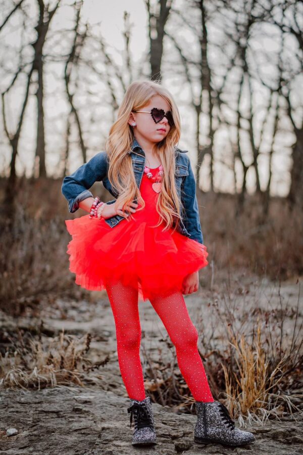 Red Racerback Leotard Tutu - Birthday Dance Ballet Photoshoot Toddler Party Princess Tulle Skirt Halloween