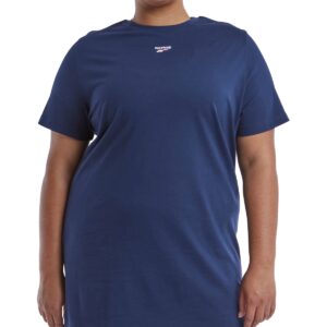 Reebok Plus Size Cotton Short-Sleeve T-Shirt Dress - Vector Navy