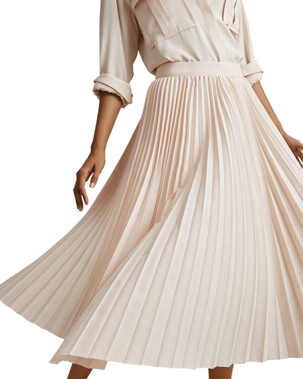 Reiss Azalea Asymmetrical Pleated Skirt