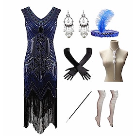 Roaring 20s 1920s Cocktail Dress Vintage Dress Flapper Dress Dress Outfits Prom Dress Prom Dresses The Great Gatsby Charleston Plus Size Women's Feather New Ye