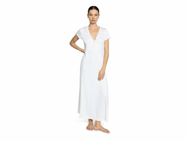 Robin Piccone Amy Long T-Shirt Dress (White) Women's Dress