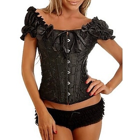 Rococo Punk Gothic Medieval Steampunk Lingerie Underbust Corset Bustier Bodyshaper Women's Halloween Wedding Wedding Guest Corset