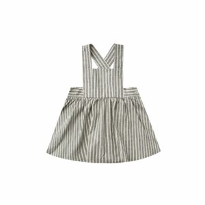 Rylee + Cru Pinafore Dress - Railroad Stripe / Vintage Black