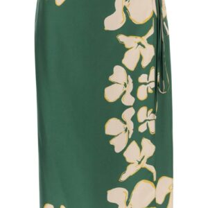 'S Silk Floral Wrap Skirt