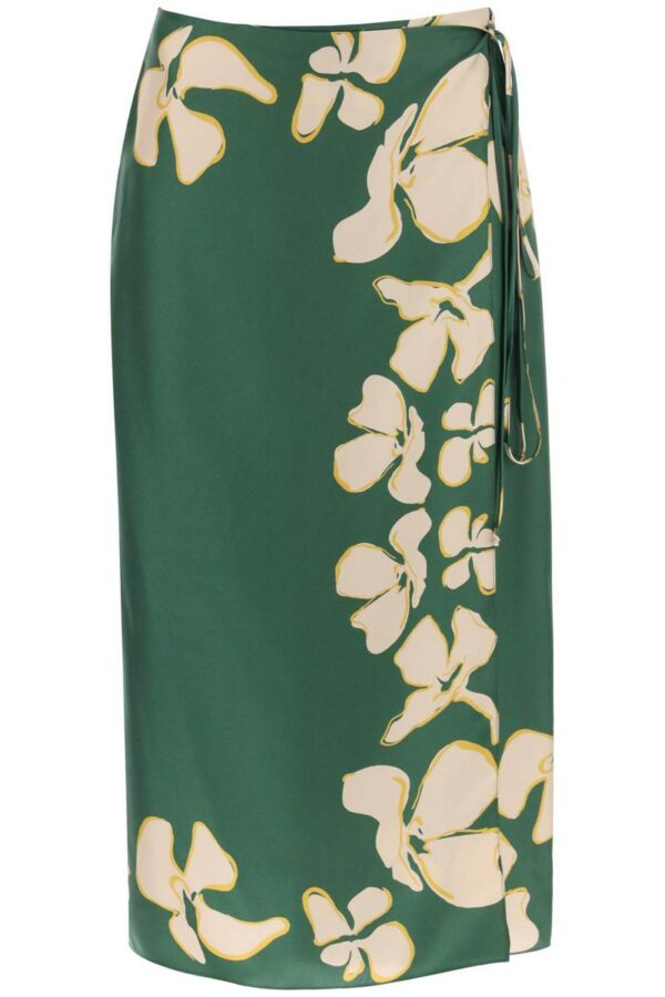 'S Silk Floral Wrap Skirt