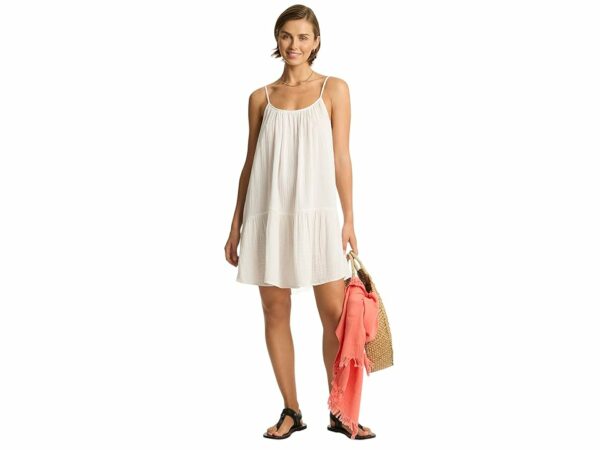 SEA LEVEL SWIM Sunset Short Sundress (White) Women's Swimwear