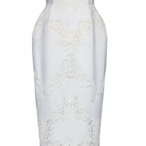 STRAPLESS HOURGLASS LACE CORSET MIDI DRESS