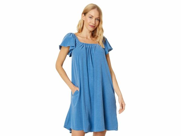 SUNDRY Mini Trapeze Dress (Pigment Royal) Women's Clothing