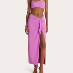 Safiyaa Women's Tillian Sarong Skirt in Lupine Elastane