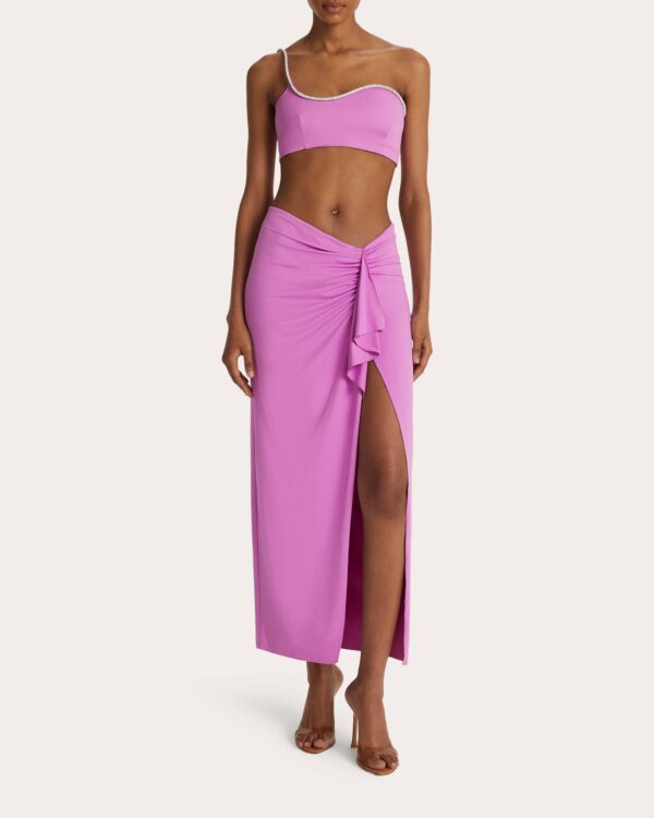 Safiyaa Women's Tillian Sarong Skirt in Lupine Elastane