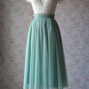 Sage Green Tulle Midi Skirt Outfit Bridesmaid Custom Plus Size Midi Tulle Skirt