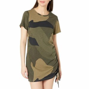 Sanctuary The Drawstring T-Shirt Dress (Green Scape) Women's Clothing