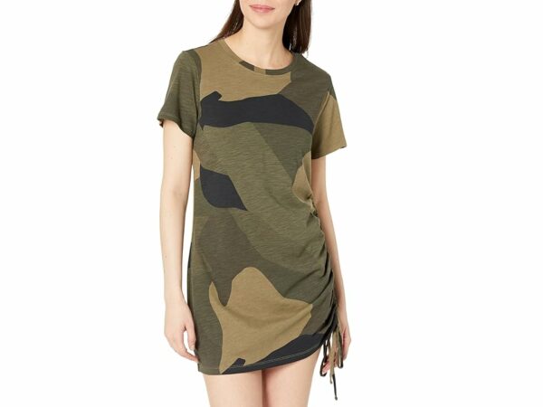 Sanctuary The Drawstring T-Shirt Dress (Green Scape) Women's Clothing