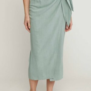 Sarong Midi Skirt In Desert Sage