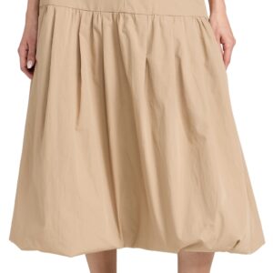 Sea Belle Stone Washed Chino Bubble Skirt Khaki S