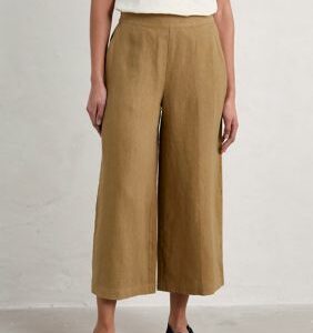 Seasalt Cornwall Women's Merrivale Linen Culottes, Sand