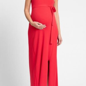 Seraphine Rib Maternity/Nursing Midi Sweater Dress in Raspberry at Nordstrom, Size Medium