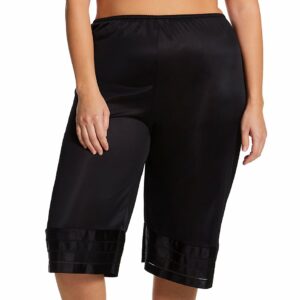 Shadowline Women's Plus Size Adjustable Length Culottes in Black (6219X) | Size XL | HerRoom.com