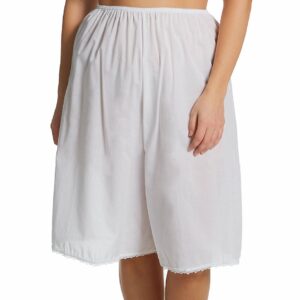 Shadowline Women's Plus Size Batiste Culottes in White (2461X) | Size XL | HerRoom.com