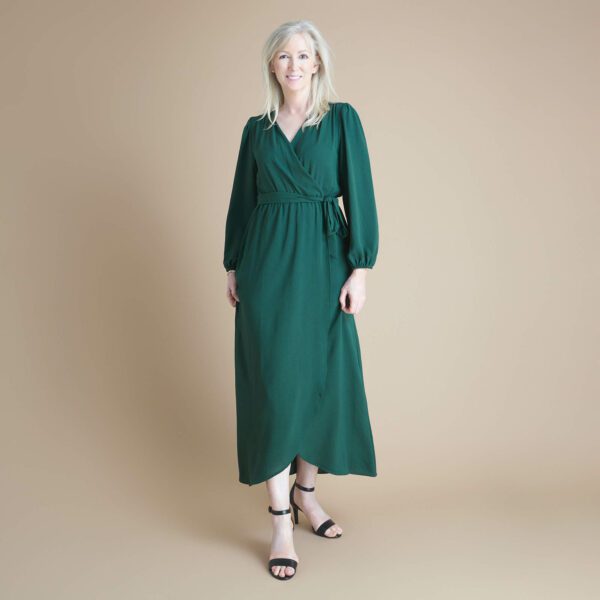 Shannon Hunter Green Maxi Wrap Dress