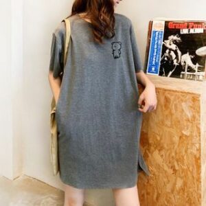 Short-Sleeve Bear Print T-Shirt Dress