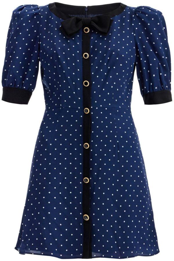 "Silk Polka Dot Mini Dress