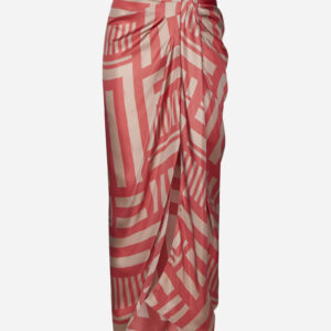 Silk sarong-style long skirt