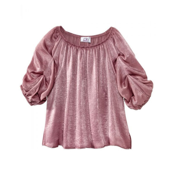 Silverts-SV46030-SV16-L Easy Independent Self Dressing Peasant Top, Dusty Rose - Large