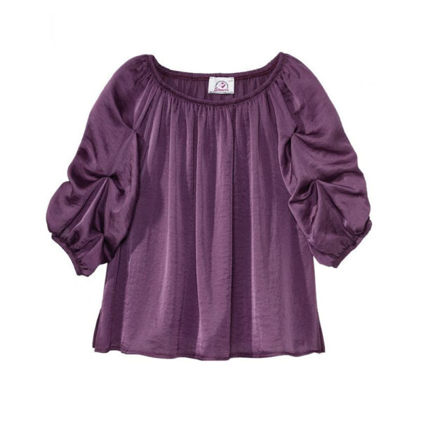 Silverts-SV46030-SV363-XS Easy Independent Self Dressing Peasant Top for Women, Grape -Extra Small