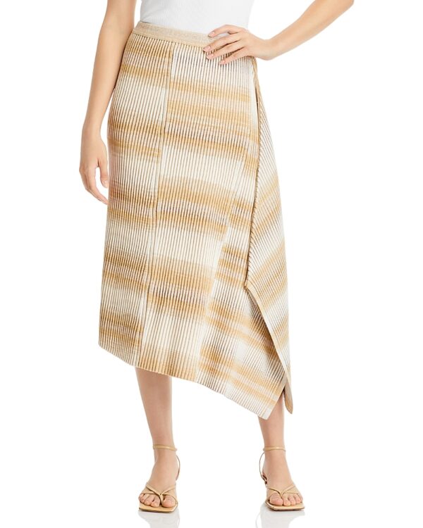 Simkhai Caelan Asymmetrical Ribbed Skirt